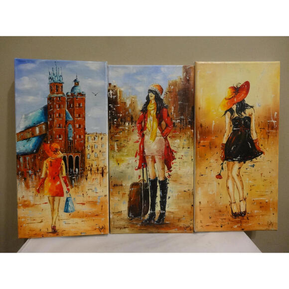 Oil Paintings on Canvas Lot of 3 